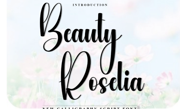 Beauty Roselia Font - Featured Image