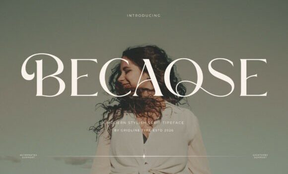 Becaose Font Fonts Free Download Becaose Font - Featured Image