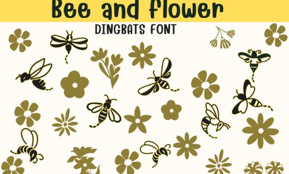 Bee and Flower Font - Featured Image