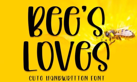Bee’s Loves Font Fonts Free Download Bee's Loves Font - Featured Image