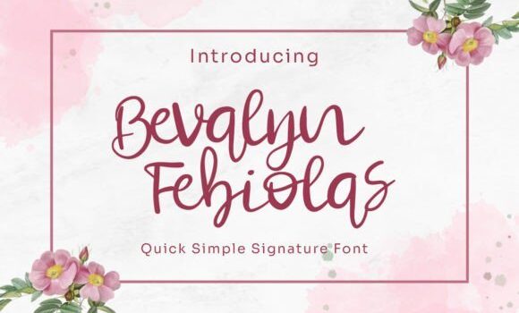 Bevalyn Febiolas Font Fonts Free Download Bevalyn Febiolas Font - Featured Image