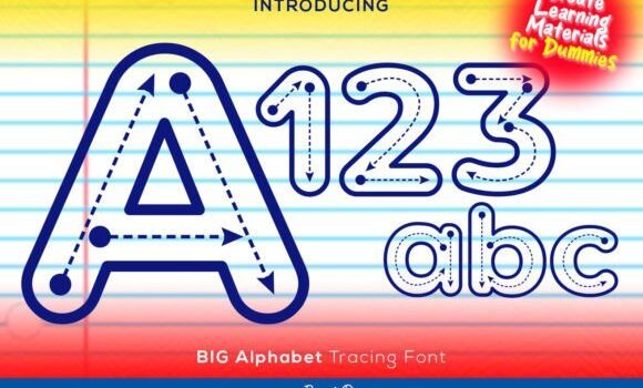 Big Alphabet Tracing Font - Featured Image