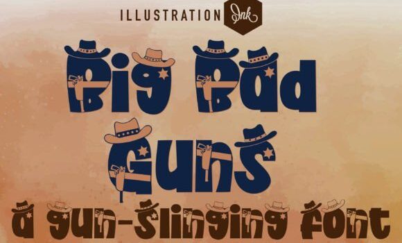Big Bad Guns Font - Featured Image