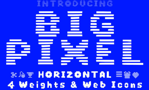 Big Pixel Horizontal Font - Featured Image