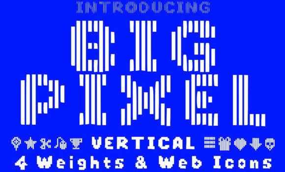 Big Pixel Vertical Font Fonts Free Download Big Pixel Vertical Font - Featured Image
