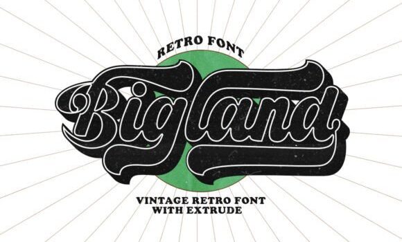 Bigland Retro Font - Featured Image