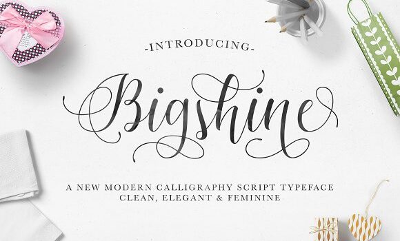 Bigshine Font - Featured Image