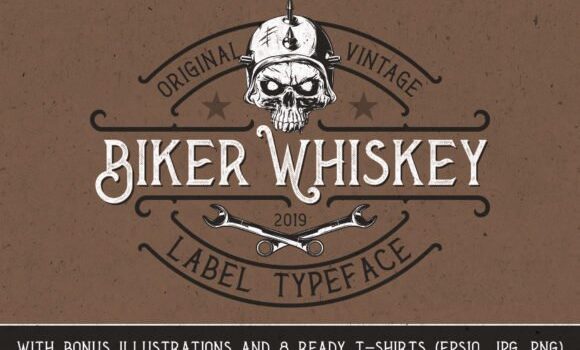 Biker Whiskey Font - Featured Image