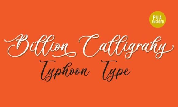 Billion Calligraphy Font - Featured Image