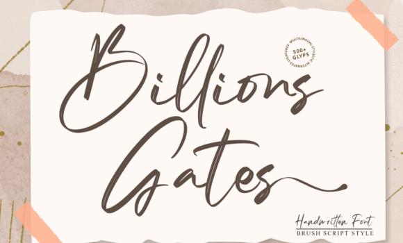 Billions Gates Font - Featured Image
