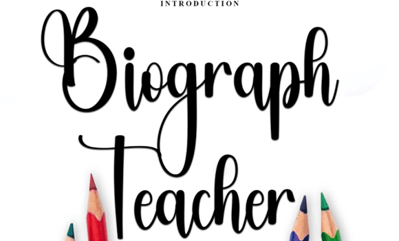 Biograph Teacher Font - Featured Image