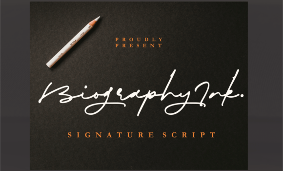 Biography Ink Font - Featured Image