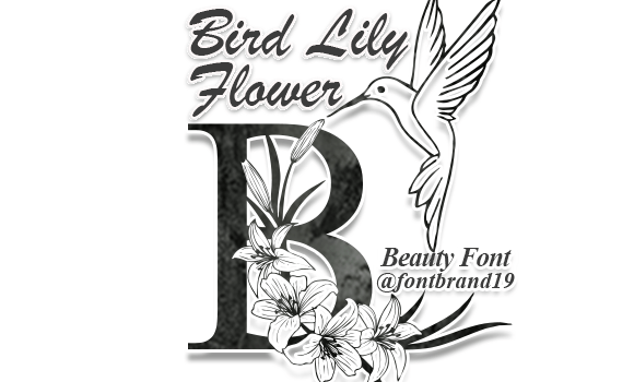 Bird Lily Flower Font - Featured Image