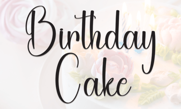 Birthday Cake Font - Featured Image
