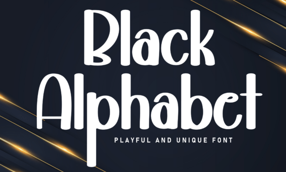 Black Alphabet Font - Featured Image