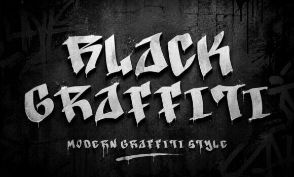 Black Graffiti Font - Featured Image