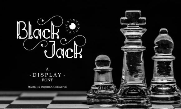 Black Jack with Chessboard Font - Featured Image