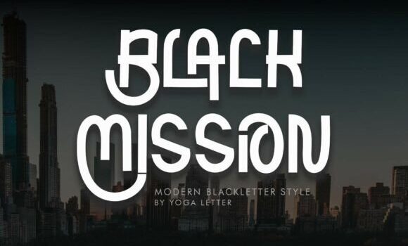 Black Mission Font - Featured Image