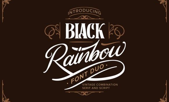 Black Rainbow Font - Featured Image