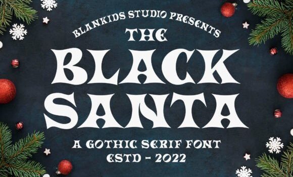 Black Santa Font Fonts Free Download