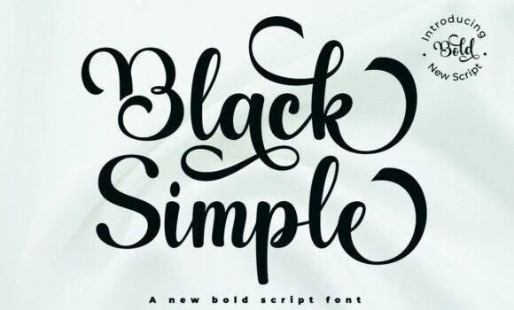 Black Simple Font - Featured Image