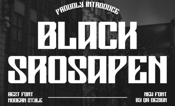 Black Srosapen Font - Featured Image