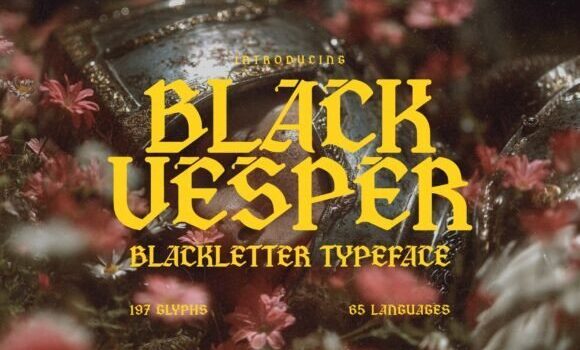 Black Vesper Font - Featured Image