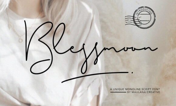 Blessmoon Font Fonts Free Download Blessmoon Font - Featured Image