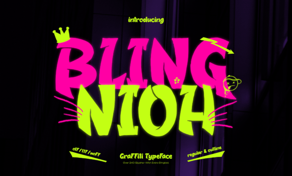 Bling Nioh Font - Featured Image