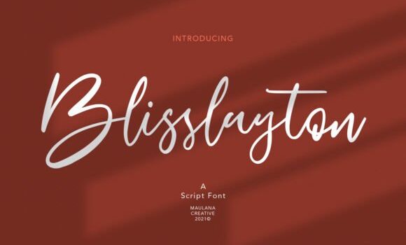 Blisslayton Font - Featured Image