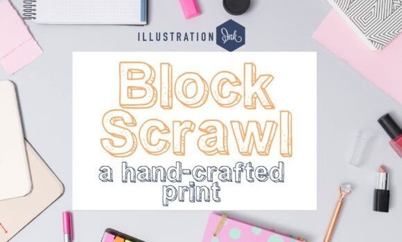 Block Scrawl Font - Featured Image
