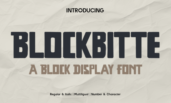 Blockbitte Font Fonts Free Download Blockbitte Font - Featured Image