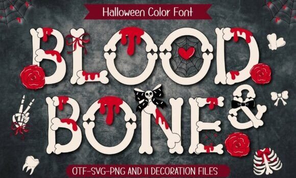Blood & Bone Font Fonts Free Download Blood & Bone Font - Featured Image