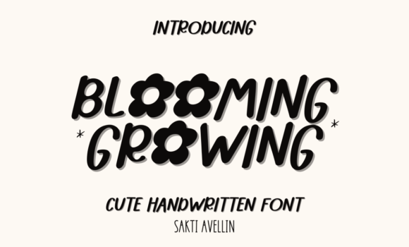 Blooming Growing Font Fonts Free Download Blooming Growing Font - Featured Image