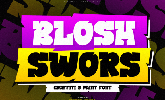 Blosh Swors Font - Featured Image