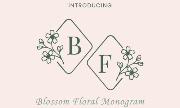 Blossom Floral Monogram Font Fonts Free Download Blossom Floral Monogram Font - Featured Image