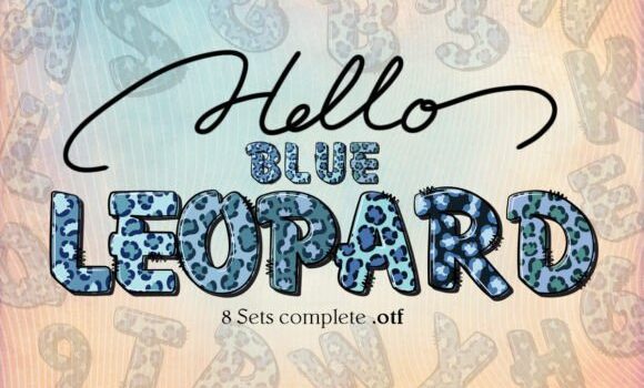 Blue Leopard Font - Featured Image