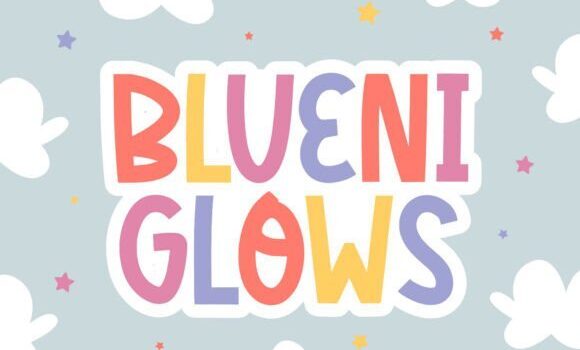 Blueni Glows Font - Featured Image
