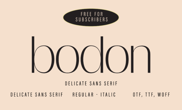 Bodon Font - Featured Image