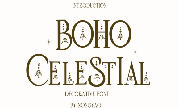 Boho Celestial Font - Featured Image