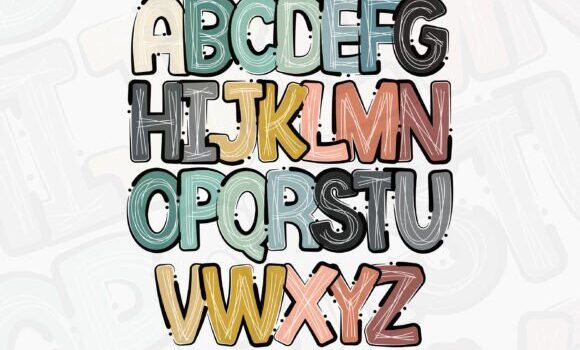Boho Scribble Letter Font - Featured Image