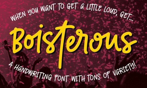 Boisterous Font Fonts Free Download Boisterous Font - Featured Image