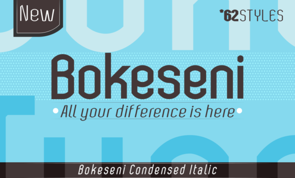Bokeseni Condensed Italic Font - Featured Image