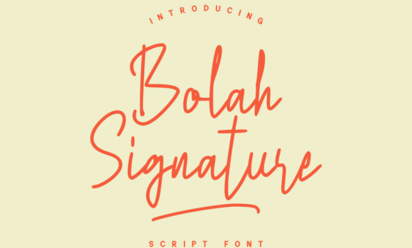 Bolah Signature Font - Featured Image