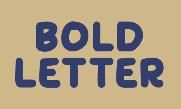 Bold Letter Font - Featured Image