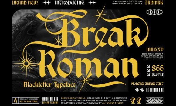 Break Roman Font Fonts Free Download Break Roman Font - Featured Image