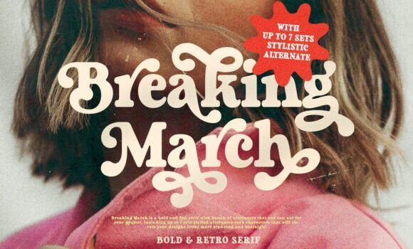 Breaking March Font - Featured Image