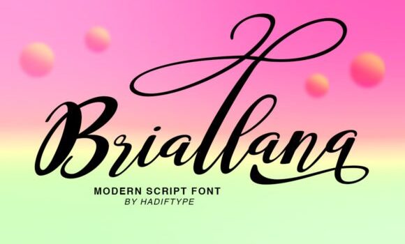 Briallana Script Font - Featured Image