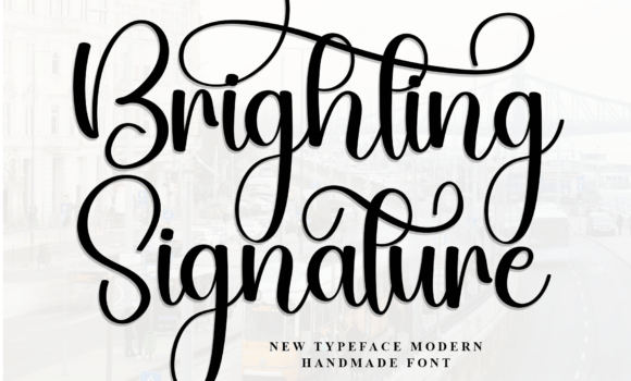 Brighting Signature Font - Featured Image