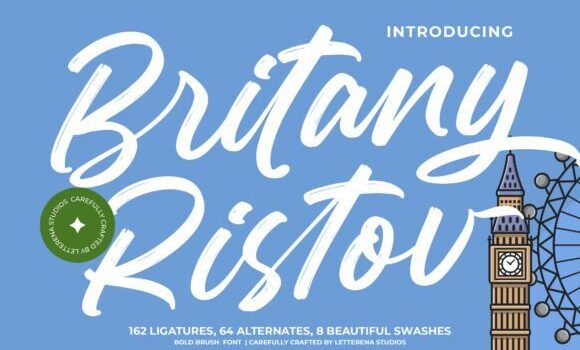 Britany Ristov Font Fonts Free Download Britany Ristov Font - Featured Image